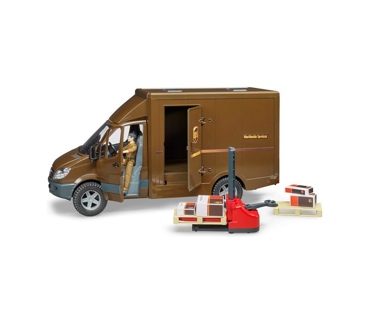 BRUDER UPS MB Sprinter with Driver and Accessories 02678 - Image 3