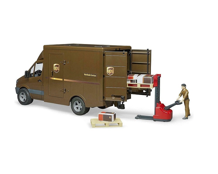 BRUDER UPS MB Sprinter with Driver and Accessories 02678 - Image 4