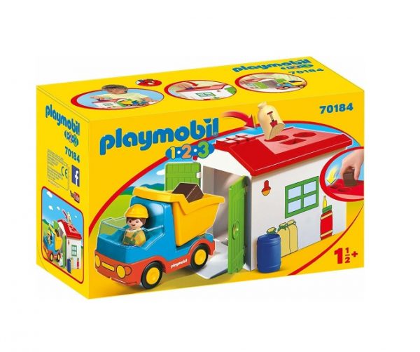 Playmobil 1.2.3 – Φορτηγό με Γκαράζ 70184