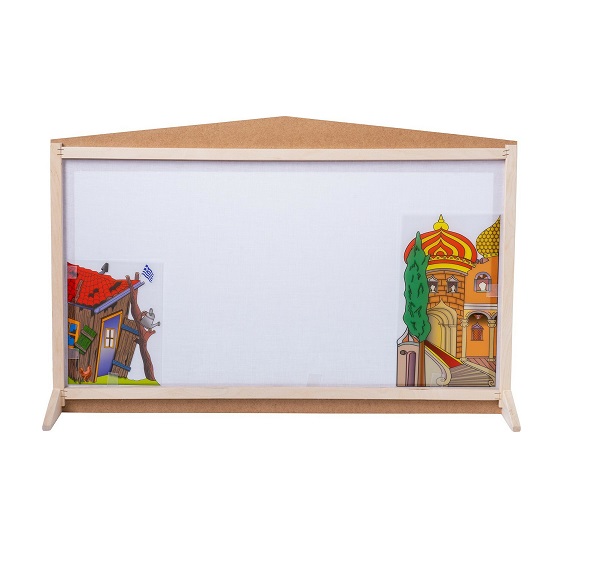 Θεατρο Σκιων Ξυλινη Σκηνη Καραγκιοζη Με Σαραι Κ Καλυβα 60Χ88 164 - Image 6