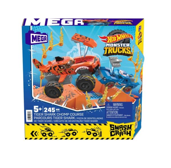 Mega Bloks Τουβλάκια Smash n Crash Tiger Shark  245τμχ HKF88