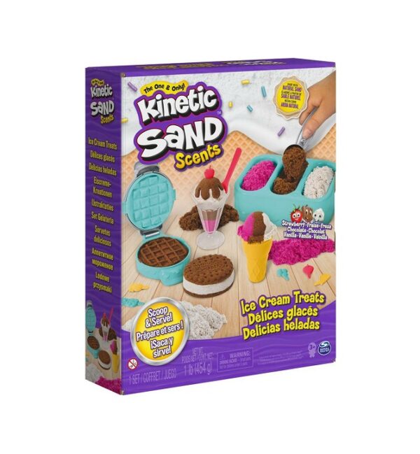 Spin Master Παιχνίδι Κατασκευών με Άμμο Kinetic Sand Scents Ice Cream Treats Playset 22