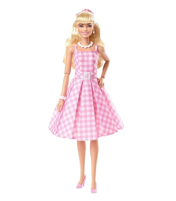 Mattel Συλλεκτική Κούκλα Barbie The Movie Margot Robbie in Pink Gingham Dress HPJ96
