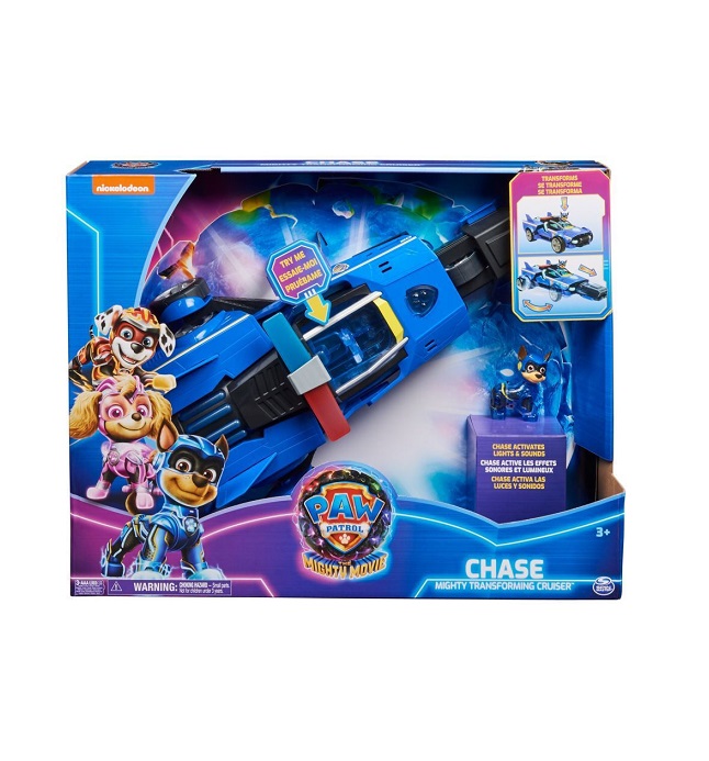 Spin Master Αυτοκινητάκι Paw Patrol Chase Mighty Transforming Cruiser 6067497