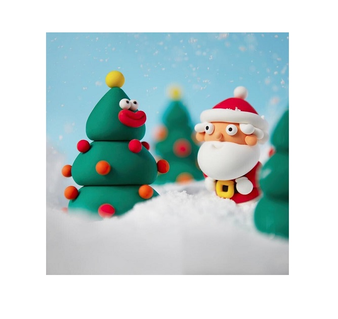 Hey Clay Winter Holidays Παιδικός Πηλός Μοντελοποίησης Πολύχρωμος Σετ 99001 - Image 3