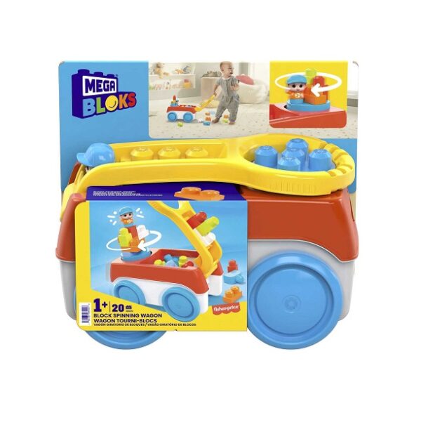 F.P Mega Bloks Συρόμενο Αυτοκινητάκι με Τουβλάκια και Φιγούρα HHN00