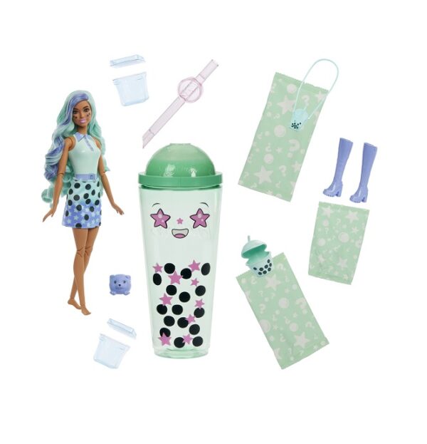 Barbie Pop Reveal Bubble Tea Series Κούκλα Πράσινο Τσάι με 8 Εκπλήξεις (HTJ21) - Image 2