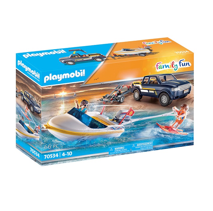 Playmobil Φορτηγάκι Με Τρέιλερ Και Ταχύπλοο (70534)