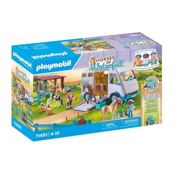 Playmobil Horses Of Waterfall Μαθήματα Ιππασίας Όχημα Μεταφοράς Αλόγων 71493