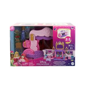 Disney Princess Mini Κούκλες-Άμαξα/Καστράκι 2In 1 (HWX17)