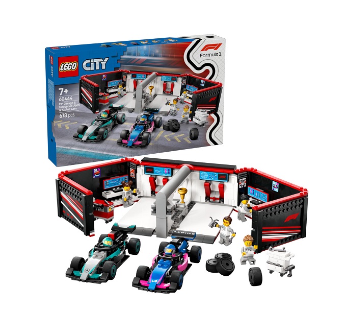 LEGO City F1 Garage & Mercedes-AMG & Alpine Cars (60444) - Image 2