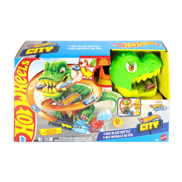 Hot Wheels T-Rex Πυροσβεστικός Σταθμός City (JBM73)