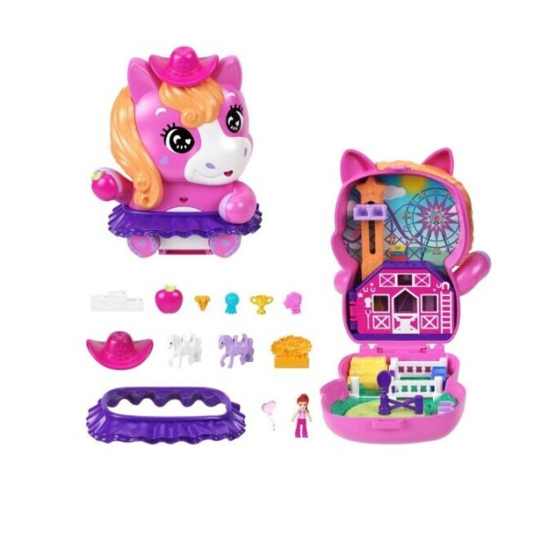 Mattel Παιχνίδι Μινιατούρα Pony Rodeo Compact Polly Pocket   JCR39 - Image 2