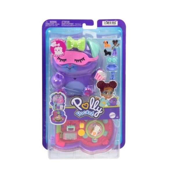Mattel Παιχνίδι Μινιατούρα Sleepover Puppy Compact Polly Pocket JCR38