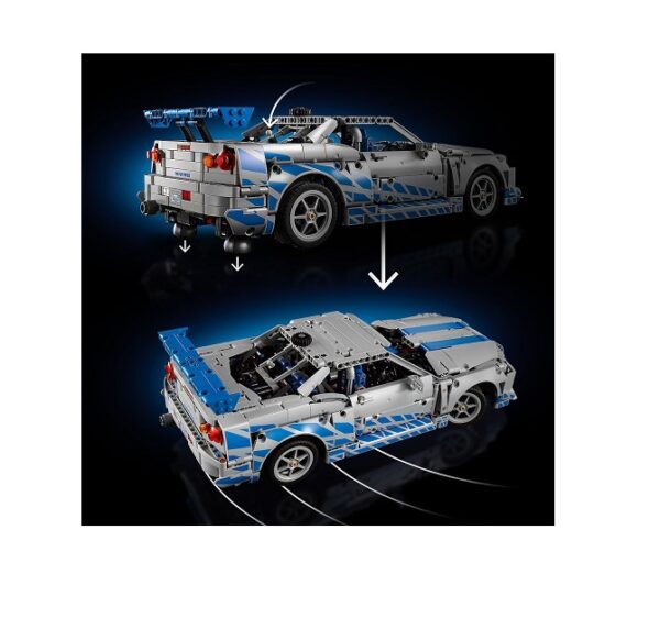 Lego Technic 2 Fast 2 Furious Nissan Skyline GT-R (R34) Car 1.410τμχ  42210 - Image 7