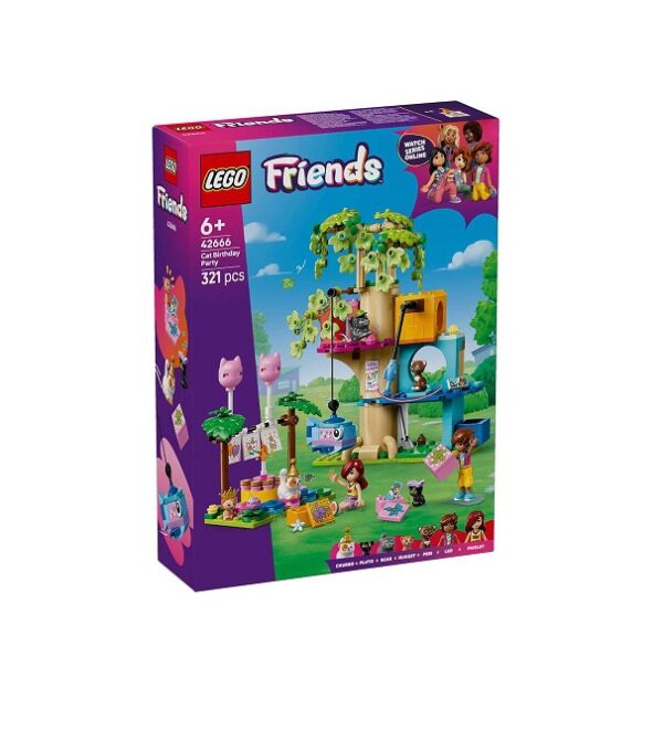 LEGO Friends Cat Birthday Party & Tree House 42666