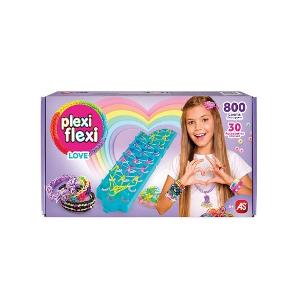 AS Plexi Flexi Love Αργαλειός Με 800 Λαστιχάκια & 30 Αξεσουάρ 1080-25574