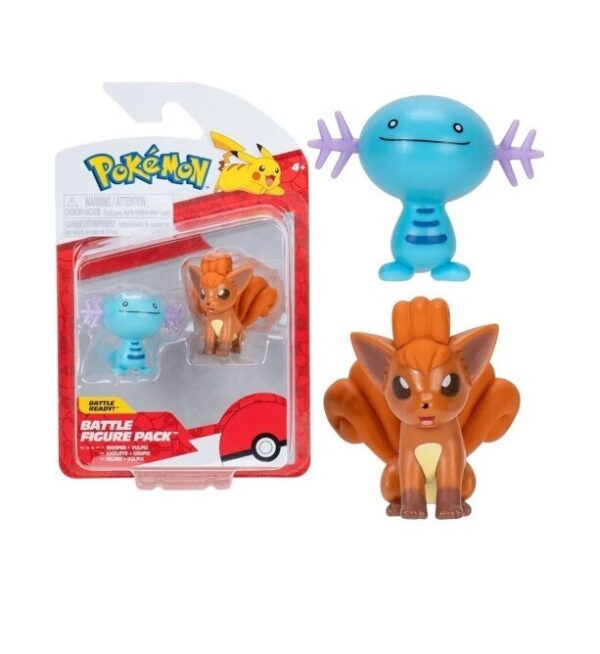 Jazwares Παιχνίδι Μινιατούρα Pokemon Wooper & Vulpix PKW3575
