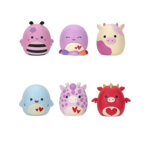 SquishMallows Squooshems Ζουληχτή Φιγούρα Valentine 6εκ. Σακουλάκι Έκπληξη - 6 Σχέδια (JWSS0014) - Image 2