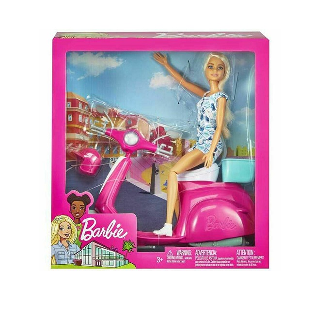 Barbie Κούκλα και Σκούτερ (GBK85)