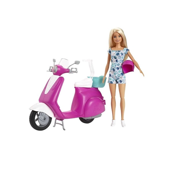 Barbie Κούκλα και Σκούτερ (GBK85) - Image 3