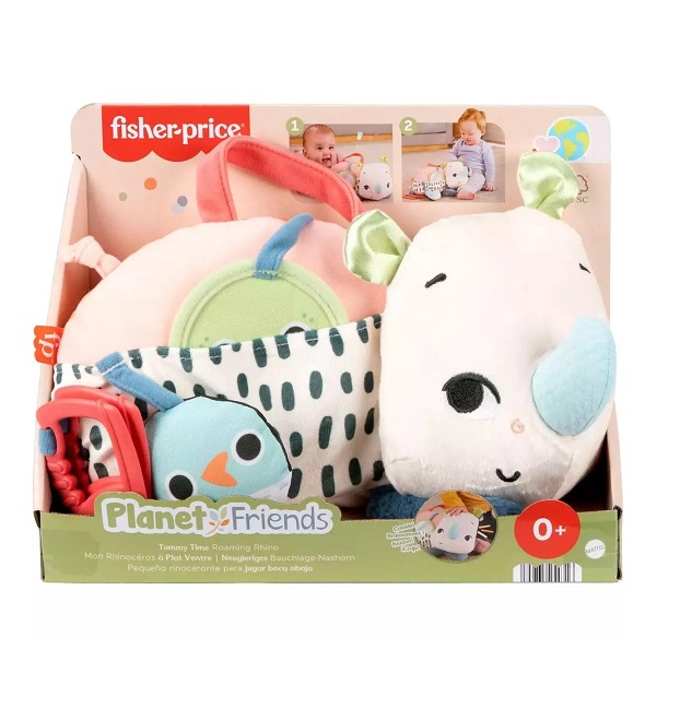 Fisher-Price Planet Friends Μαξιλαράκι Δραστηριοτήτων Ρινοκεράκι (HYR55)