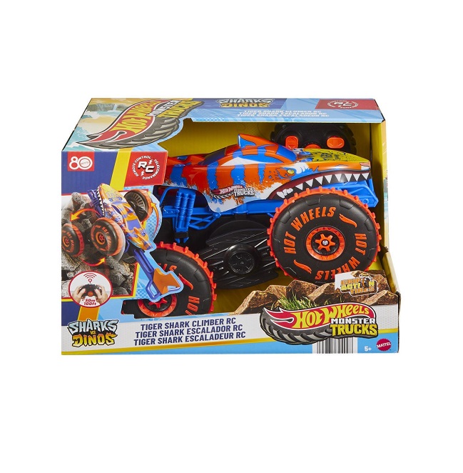 Hot Wheels Monster Trucks R/C Tiger Shark Που Σκαρφαλώνει 1:15 (JFR39)