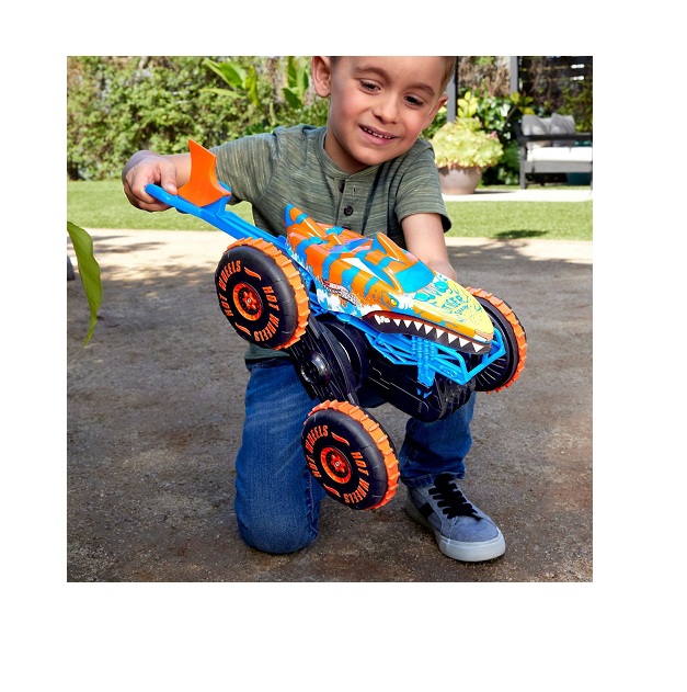 Hot Wheels Monster Trucks R/C Tiger Shark Που Σκαρφαλώνει 1:15 (JFR39) - Image 3