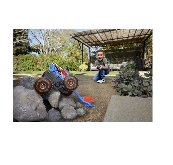 Hot Wheels Monster Trucks R/C Tiger Shark Που Σκαρφαλώνει 1:15 (JFR39) - Image 4