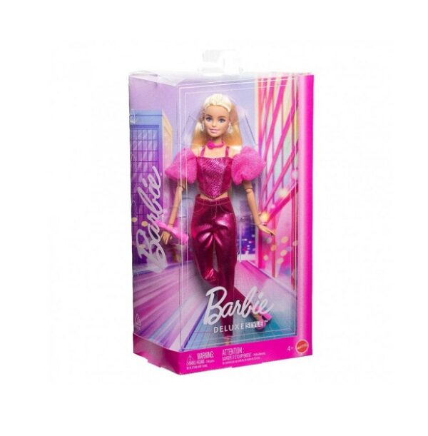 Barbie Κούκλα Deluxe Style Metallics Ροζ Κορσές (JFP40)