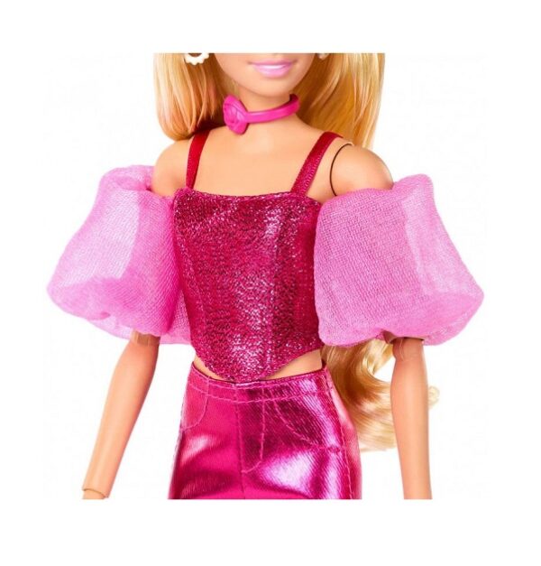 Barbie Κούκλα Deluxe Style Metallics Ροζ Κορσές (JFP40) - Image 4
