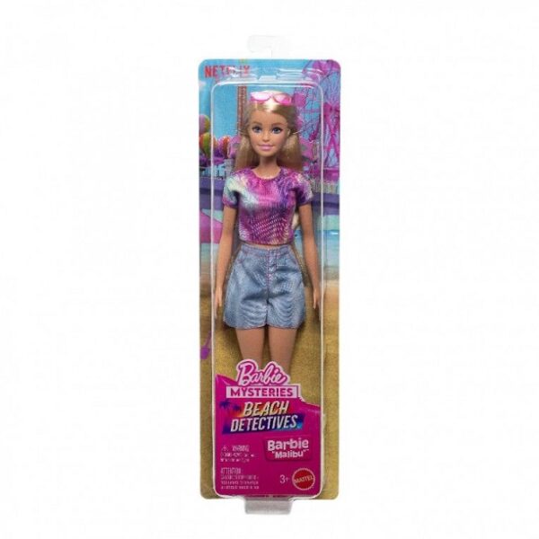 Barbie Mysteries Beach Detectives Κούκλα Malibu σε Signature Outfit με αξεσουάρ (JFV63)
