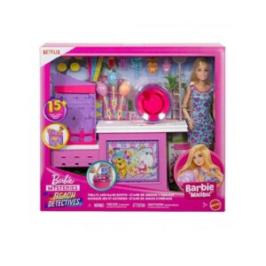 Barbie Mysteries Beach Detectives Παιχνίδια στο Λούνα Παρκ με Κούκλα Malibu και Αξεσουάρ (JFV67)