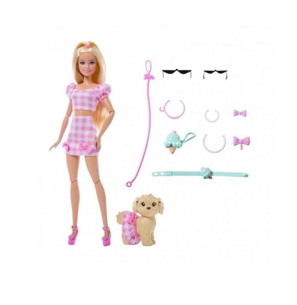 Barbie Twinning Looks Κούκλα Ασορτί Εμφάνιση με Σκυλάκι (JFP36) - Image 2