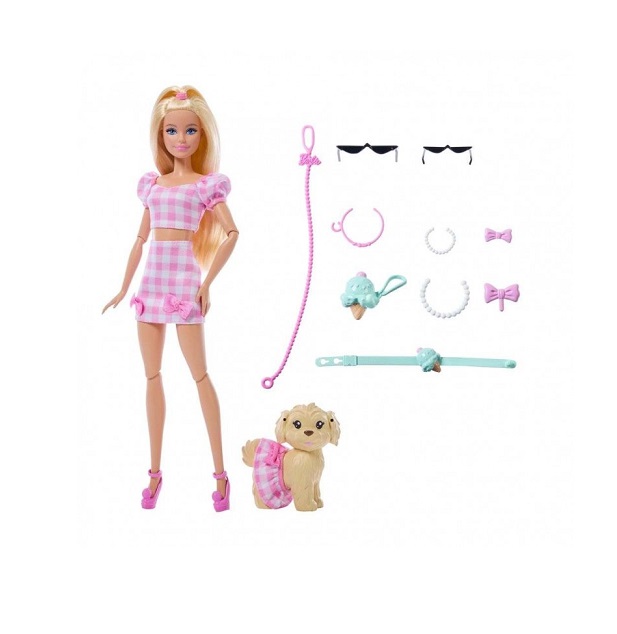 Barbie Twinning Looks Κούκλα Ασορτί Εμφάνιση με Σκυλάκι (JFP36) - Image 2