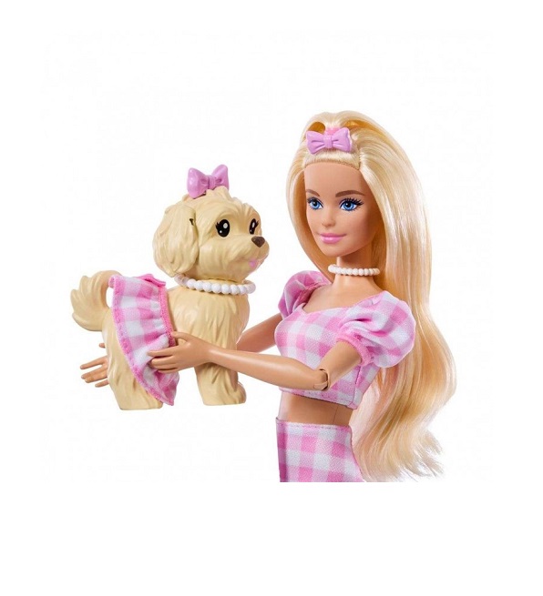 Barbie Twinning Looks Κούκλα Ασορτί Εμφάνιση με Σκυλάκι (JFP36) - Image 3