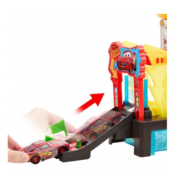 Disney Pixar Cars Colour Changers Race Ready Πλυντήριο Χρωμοκεραυνών Σετ Παιχνιδιού (JBM70) - Image 3