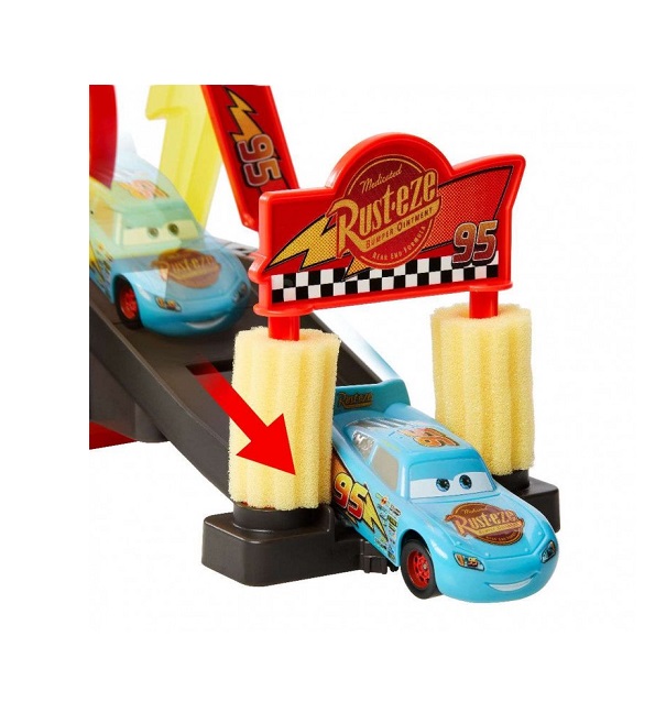 Disney Pixar Cars Colour Changers Race Ready Πλυντήριο Χρωμοκεραυνών Σετ Παιχνιδιού (JBM70) - Image 6