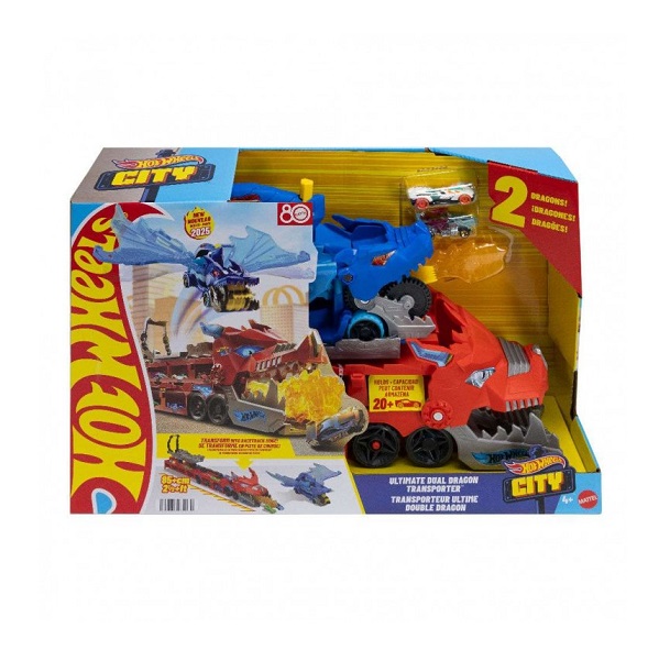 Hot Wheels City Απόλυτη Νταλίκα με Διπλό Δράκο (JBM72)