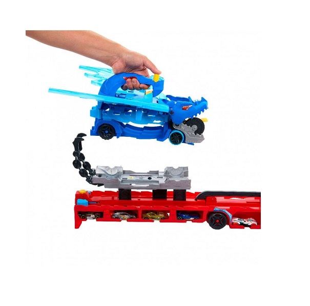 Hot Wheels City Απόλυτη Νταλίκα με Διπλό Δράκο (JBM72) - Image 4