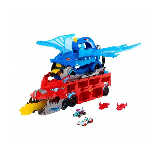 Hot Wheels City Απόλυτη Νταλίκα με Διπλό Δράκο (JBM72) - Image 2