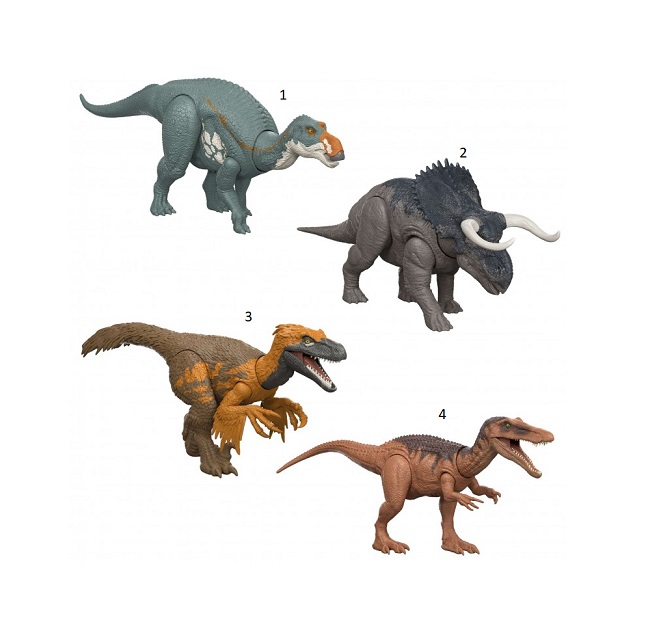 Jurassic World Rebirth Wild Roar Δεινόσαυρος Φιγούρα με Σπαστά Μέλη, Λειτουργία Επίθεσης και Ήχους - 4 Σχέδια (JGB87) - Image 2