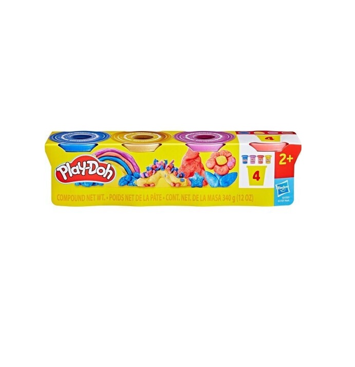 Hasbro Play-Doh 4 Πλαστοζυμαράκια Πλαστελίνης Compound G1737 - Image 3