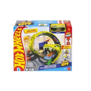 Hot Wheels Πίστες City Με Θηρία Snake Spiral Attack (JBM63)