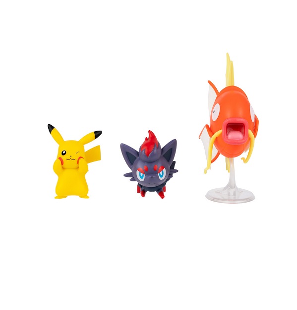 Pokemon Σετ με 3 Φιγούρες Μάχης Pikachu, Zorua & Magikarp PKW4090 - Image 2
