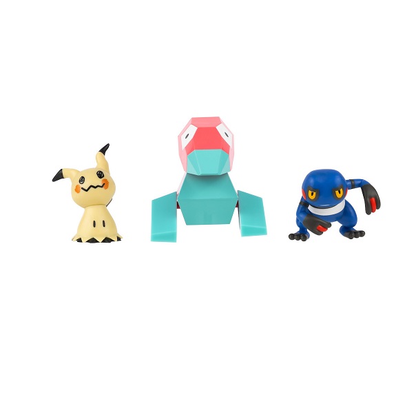 Pokemon Σετ με 3 Φιγούρες Μάχης Croagunk, Mimikyu & Porygon PKW4091 - Image 2