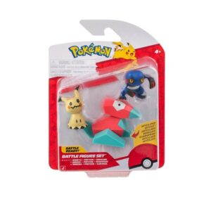 Pokemon Σετ με 3 Φιγούρες Μάχης Croagunk, Mimikyu & Porygon PKW4091