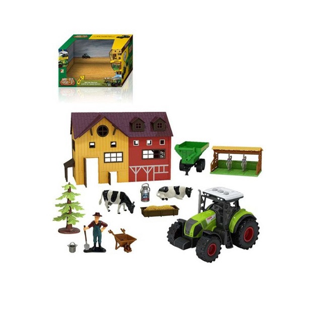 Σετ Φάρμας Με Τρακτέρ, Αχυρώνα, Αξεσουάρ Και Ήχο 12Τμχ Σ6 43X31X26Εκ 0149831