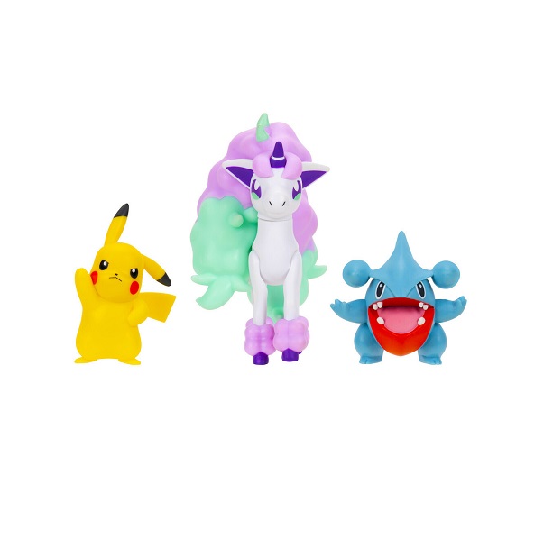 Pokemon Σετ με 3 Φιγούρες Μάχης Gible, Pikachu & Galarian Ponyta PKW4097 - Image 2