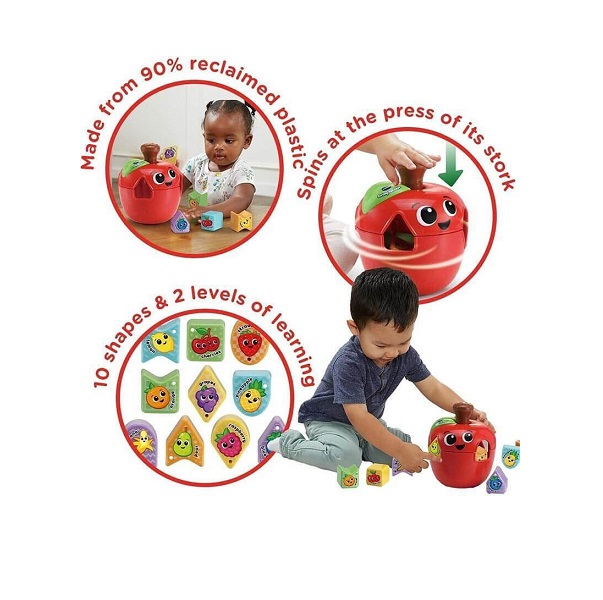 VTech Εκπαιδευτικό Παιχνίδι Διασκεδαστικό Μήλο Με Σχήματα VTE56460 - Image 5